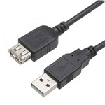 Ficha técnica e caractérísticas do produto Cabo USB a Macho X USB a Fêmea 2.0 5 Metros Preto - Genérico - Genérico