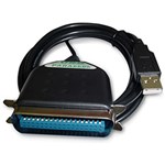 Cabo USB Impressora Paralela 1,8m - Cia do Software