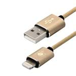 Ficha técnica e caractérísticas do produto Cabo USB para IPod, IPad e IPhone 2,4A 1,2Metros Dourado Easy Mobile