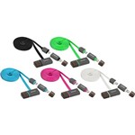 Ficha técnica e caractérísticas do produto Cabo USB para Micro USB/Lightning com Capa Protetora com Hub USB 1 Metro