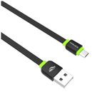 Ficha técnica e caractérísticas do produto Cabo USB x Micro USB 1.0M - Preto/Verde - CB-100BK - C3Tech 