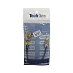 Ficha técnica e caractérísticas do produto Cabo Y Prime 2 Fêmeas e 1 Macho Plug Metal 5mm Azul - TechOne