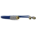 Ficha técnica e caractérísticas do produto Cabo Y RCA Taramps 1 Macho 2 Fêmeas 5mm Azul Plug Banhado a Níquel