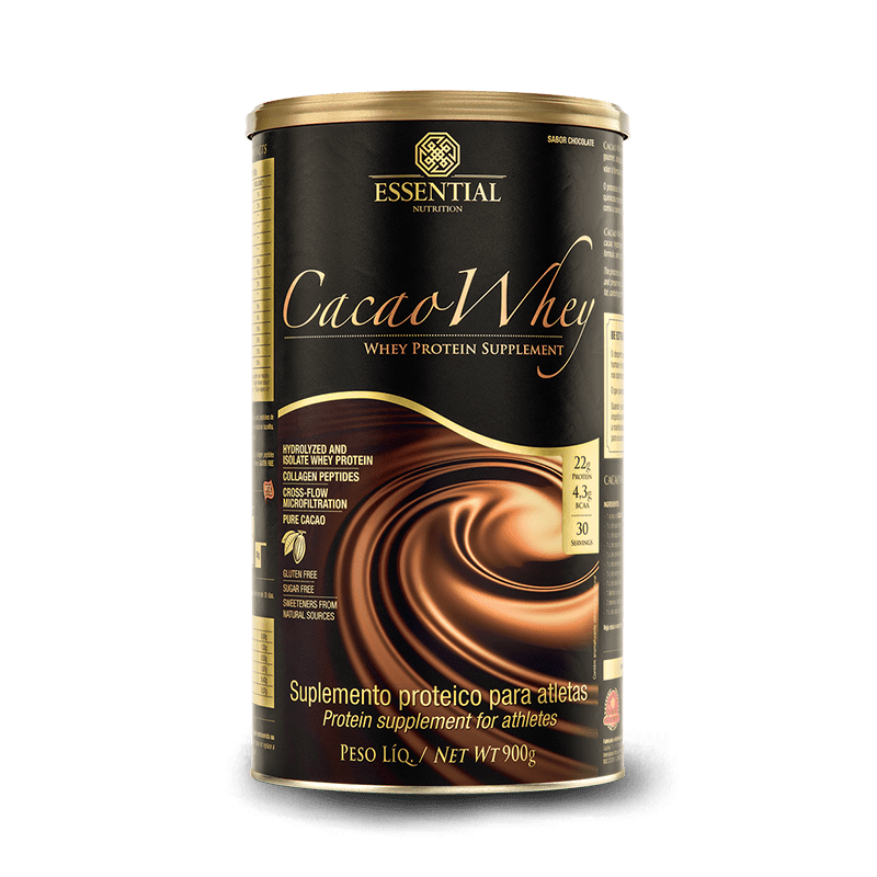 Ficha técnica e caractérísticas do produto Cacao Whey (900g) Essential Nutrition-Chocolate