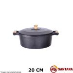 Ficha técnica e caractérísticas do produto Caçarola Ferro C/ Tampa 20 Cm - Fundição Santana