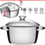 Ficha técnica e caractérísticas do produto Caçarola Inox Avulsa Fundo Triplo Vidro 16cm 1,5l Tramontina