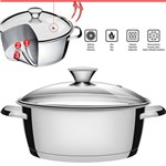 Ficha técnica e caractérísticas do produto Caçarola Inox Avulsa Fundo Triplo Vidro 22cm 3,3l Tramontina