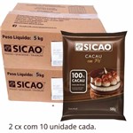 Ficha técnica e caractérísticas do produto Cacau em Pó 100% 500g Sicao C/20