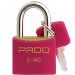 Ficha técnica e caractérísticas do produto Cadeado com Chaves Colors - e 40mm - Rosa - Pado