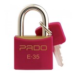 Ficha técnica e caractérísticas do produto Cadeado com Chaves Colors - e 35mm - Rosa - Pado