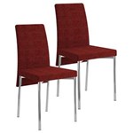 Ficha técnica e caractérísticas do produto Cadeira 306 Cromada 02 Unidades Carraro - Vermelho