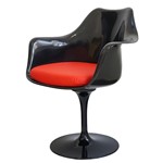 Ficha técnica e caractérísticas do produto Cadeira 1130 Preta com Almofada Vermelha Ór Design