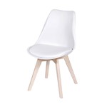 Ficha técnica e caractérísticas do produto Cadeira 1108 Branca com Pé de Madeira - Or Design