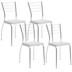 Ficha técnica e caractérísticas do produto Cadeira 1700 Cromada 04 Unidades Branca Carraro