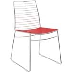 Ficha técnica e caractérísticas do produto Cadeira 1712 Cromada - Móveis Carraro - Vermelho Real
