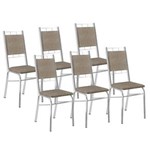 Ficha técnica e caractérísticas do produto Cadeira 1724 Cromada 06 Unidades