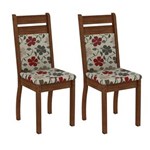 Ficha técnica e caractérísticas do produto Cadeira 4237X 2 Peças Rustic/Floral Hibiscos - Madesa
