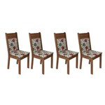 Ficha técnica e caractérísticas do produto Cadeira 4280X 4 Peças Rustic/Floral Hibiscos - Madesa