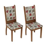 Ficha técnica e caractérísticas do produto Cadeira 4238X 2 Peças Rustic/Floral Hibiscos - Madesa