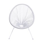 Cadeira Acapulco Cordas PVC 69x50x85cm Branco