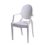 Cadeira Acrílica com Braço OR Design Branco
