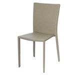 Ficha técnica e caractérísticas do produto Cadeira Alba Bege Aço e Couro OR Design 4401