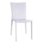 Ficha técnica e caractérísticas do produto Cadeira Alba Branca Aço e Couro OR Design 4401