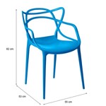 Ficha técnica e caractérísticas do produto Cadeira Allegra Azul Rivatti