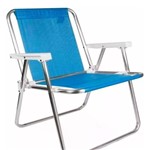 Ficha técnica e caractérísticas do produto Cadeira Alta Aluminio Sannet Azul Mor