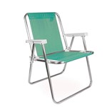 Ficha técnica e caractérísticas do produto Cadeira Alta Aluminio Tela Sannet Verde-Maca - Mor
