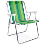 Ficha técnica e caractérísticas do produto Cadeira Alta de Praia em Alumínio Verde MOR
