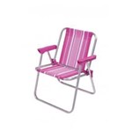 Ficha técnica e caractérísticas do produto Cadeira Aluminio Alta Infantil Rosa