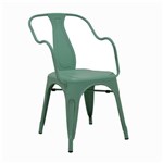 Ficha técnica e caractérísticas do produto Cadeira Ariel com Braço Vintage Verde - Rivatti