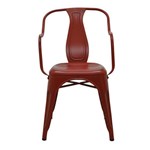 Ficha técnica e caractérísticas do produto Cadeira Ariel com Braço Vintage Vermelho - Rivatti