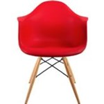 Ficha técnica e caractérísticas do produto Cadeira Armshel Vermelha Base Madeira By Haus - By Haus