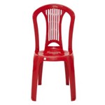 Ficha técnica e caractérísticas do produto Cadeira Atlântida Economy Sem Braços Vermelha Tramontina 92013040