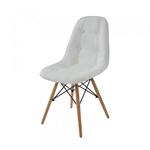Ficha técnica e caractérísticas do produto Cadeira Axxor Charles Eames Botonê Estofada - Branco