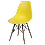 Ficha técnica e caractérísticas do produto Cadeira Base Madeira Eames OR Design Amarela