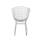 Ficha técnica e caractérísticas do produto Cadeira Bertoia Cromada - Assento Corino Branco