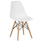 Ficha técnica e caractérísticas do produto Cadeira Branca Charles Eames Wood Dsw em PP