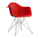 Ficha técnica e caractérísticas do produto Cadeira By Haus Base Torre Cromada com Assento em Polipropileno - Vermelho