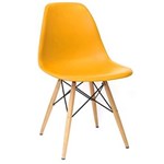 Ficha técnica e caractérísticas do produto Cadeira By Haus Base Torre Madeira com Assento em Polipropileno - Amarelo