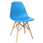 Ficha técnica e caractérísticas do produto Cadeira By Haus Base Torre Madeira com Assento em Polipropileno - Azul