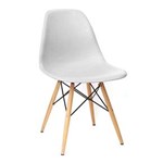 Ficha técnica e caractérísticas do produto Cadeira By Haus Base Torre Madeira com Assento em Polipropileno - Branco