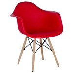 Ficha técnica e caractérísticas do produto Cadeira By Haus Braco Base Torre Madeira com Assento Polipropileno - Vermelho