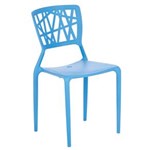 Ficha técnica e caractérísticas do produto Cadeira By Haus Empilhável com Assento Vazado em Polipropileno - Azul