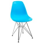 Ficha técnica e caractérísticas do produto Cadeira By Haus Side com Base em Aço Inox e Assento em Polipropileno - Azul