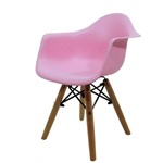 Ficha técnica e caractérísticas do produto Cadeira Byartdesign Charles Eames DAR Wood Kids Rosa