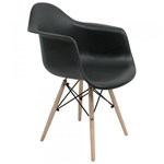 Ficha técnica e caractérísticas do produto Cadeira Byartdesign Charles Eames DAR Wood Preto