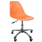 Ficha técnica e caractérísticas do produto Cadeira Byartdesign Charles Eames DKR Office Laranja